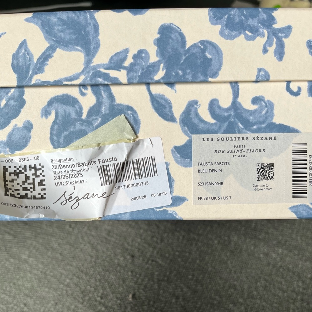 Sézane Blue Fausta Clog NIB - Picture 6 of 6